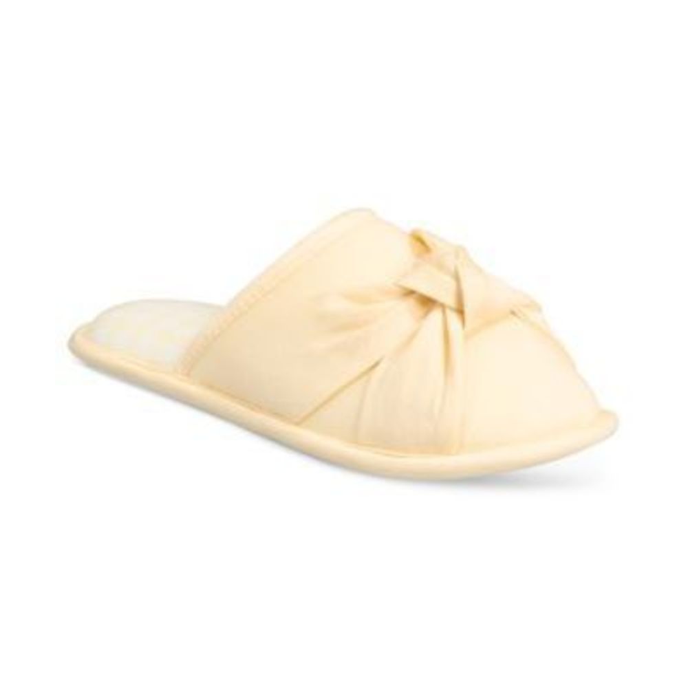 Charter Club Womens Slip On Twisted Slippers Pineapple Cream Size Large NIB